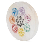 Selenite 7 Chakras Plate — Chakra Balance