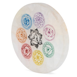 Selenite 7 Chakras Plate — Chakra Balance