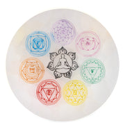 Selenite 7 Chakras Plate — Chakra Balance