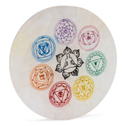 Selenite 7 Chakras Plate — Chakra Balance