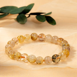 Golden Rutilated Quartz Bracelet — Success, Manifestation